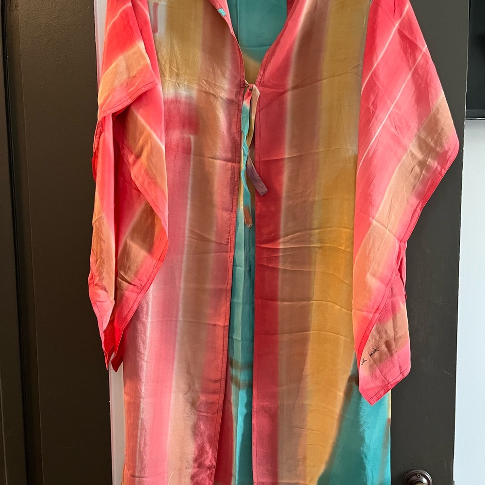 Everly Pink and Purple Silk Kimono